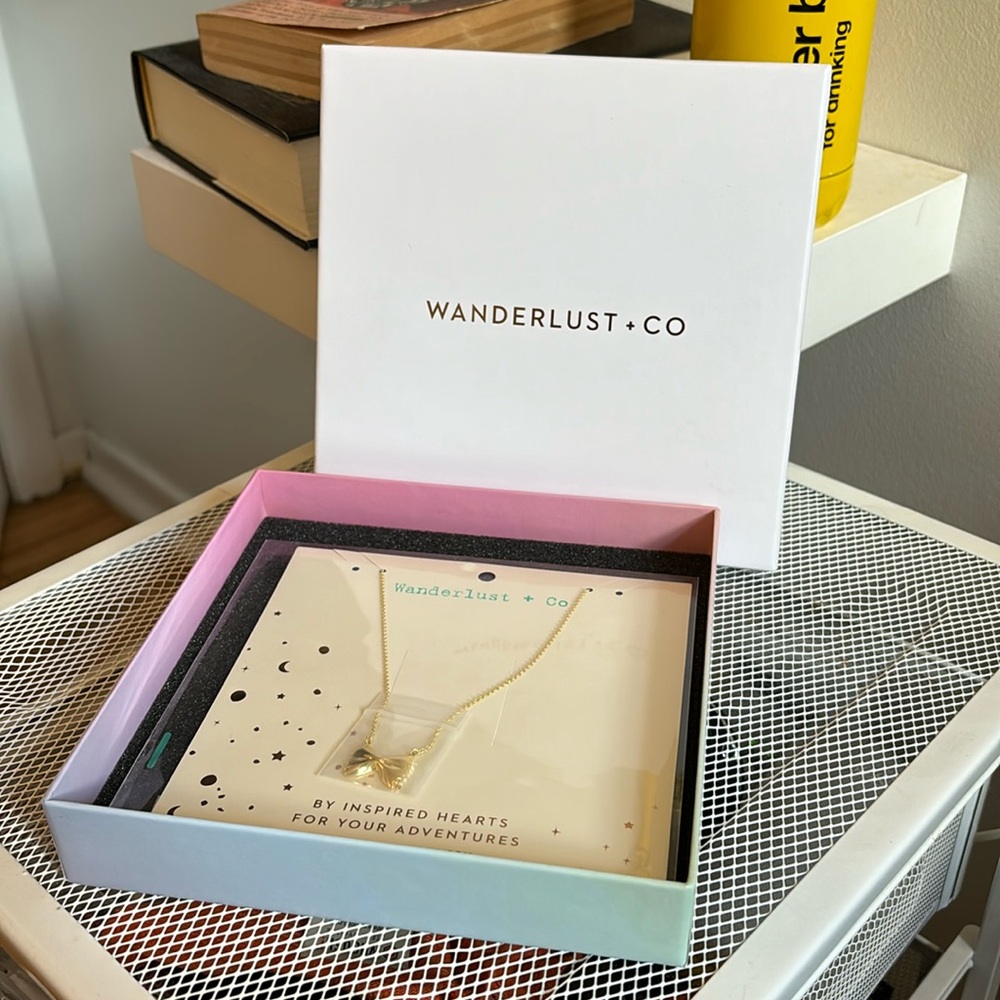 Wanderlust + Co Bow Tie Pasta Gold Necklace